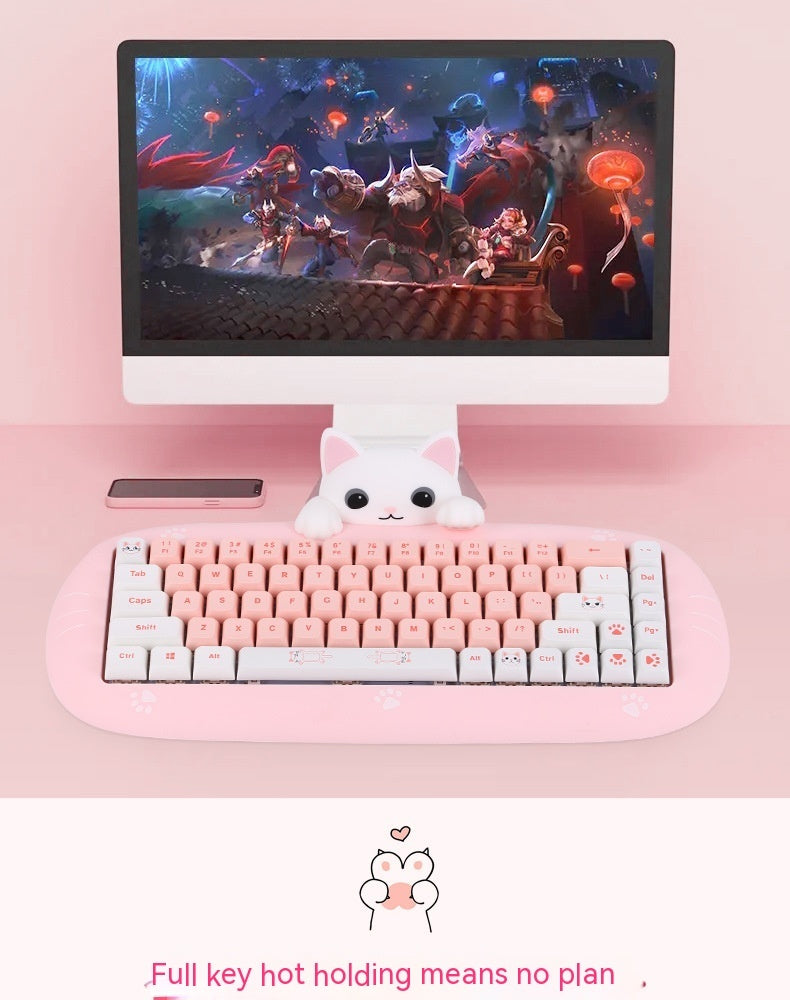 Kitty Pink Pixel Mini Keyboard