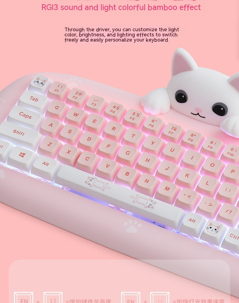 Kitty Pink Pixel Mini Keyboard