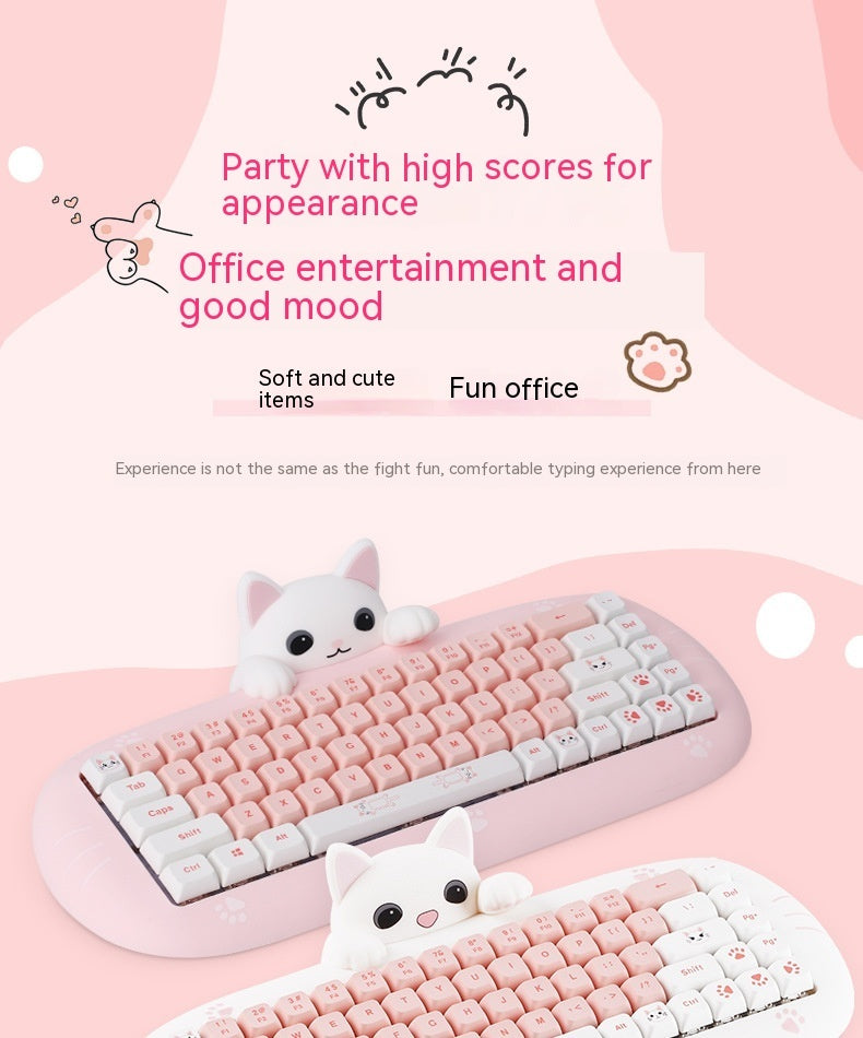 Kitty Pink Pixel Mini Keyboard