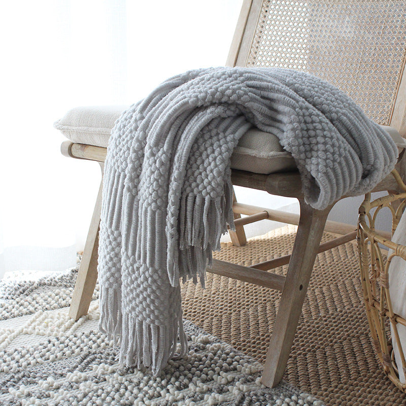 Nordic Knitted Wool Blanket