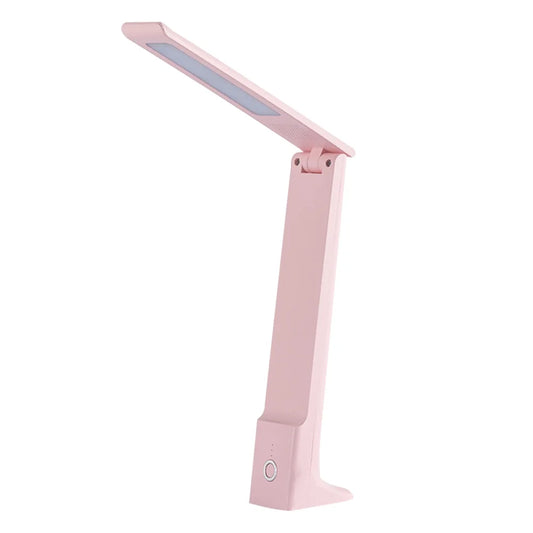 LED Desk Lamp - Minimalist Office Desk Lamp - Rechargeable Lamp with Bed, Study, and Work Desk Light Modes - Portable Table Desk Lamp for Back to School and Work from Home Setup - Pink,White