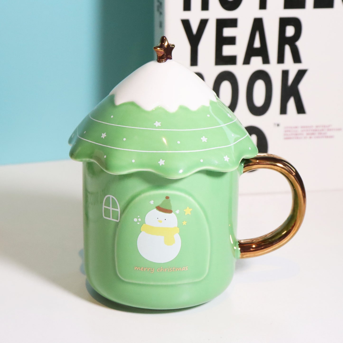 귀엽다 Korean Handmade Christmas Tree Mugs