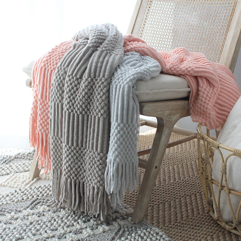 Nordic Knitted Wool Blanket