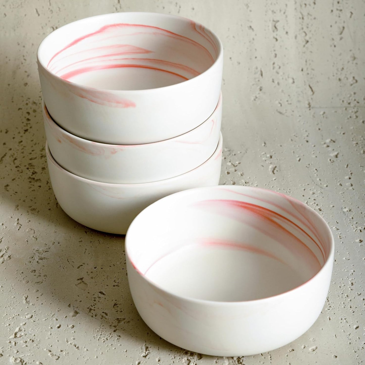 Brighton 16-Piece Dinnerware Set Porcelain, Pink