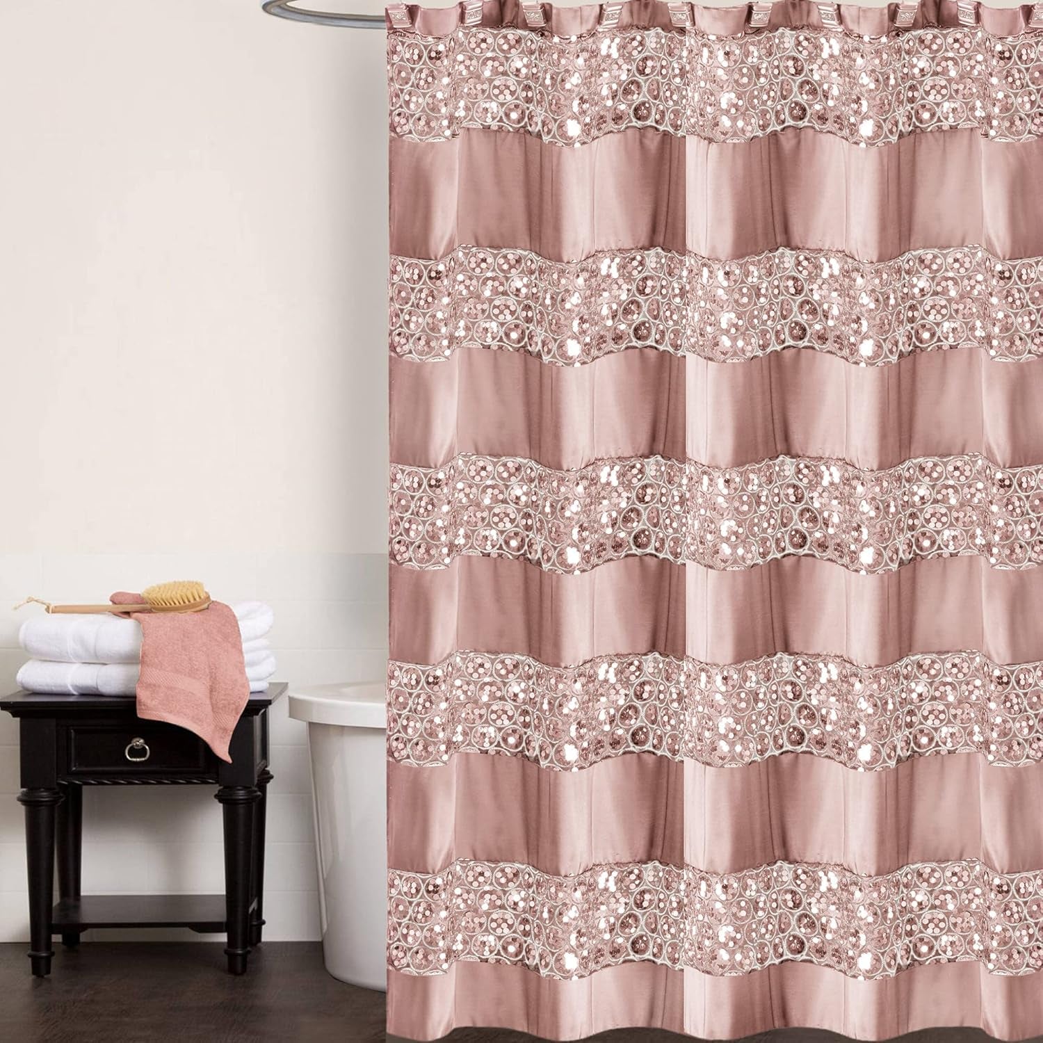 885545 Sinatra Collection, Shower Curtain, Blush