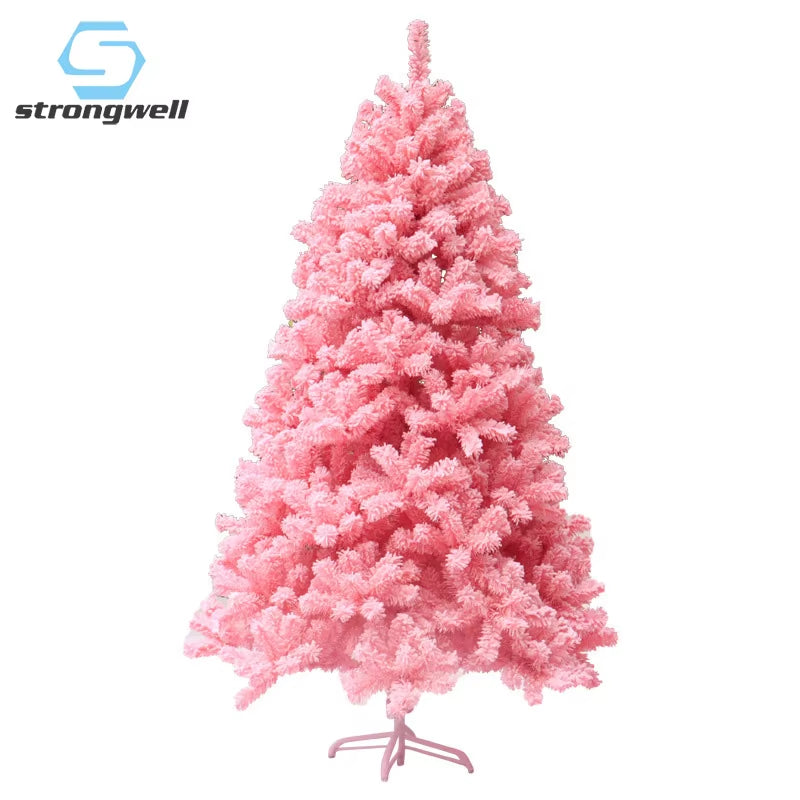 Strongwell Pink Christmas Tree Decoration Cherry Blossom Pink Christmas Tree Deluxe Encrypted Xmas Decoration for Christmas Gift