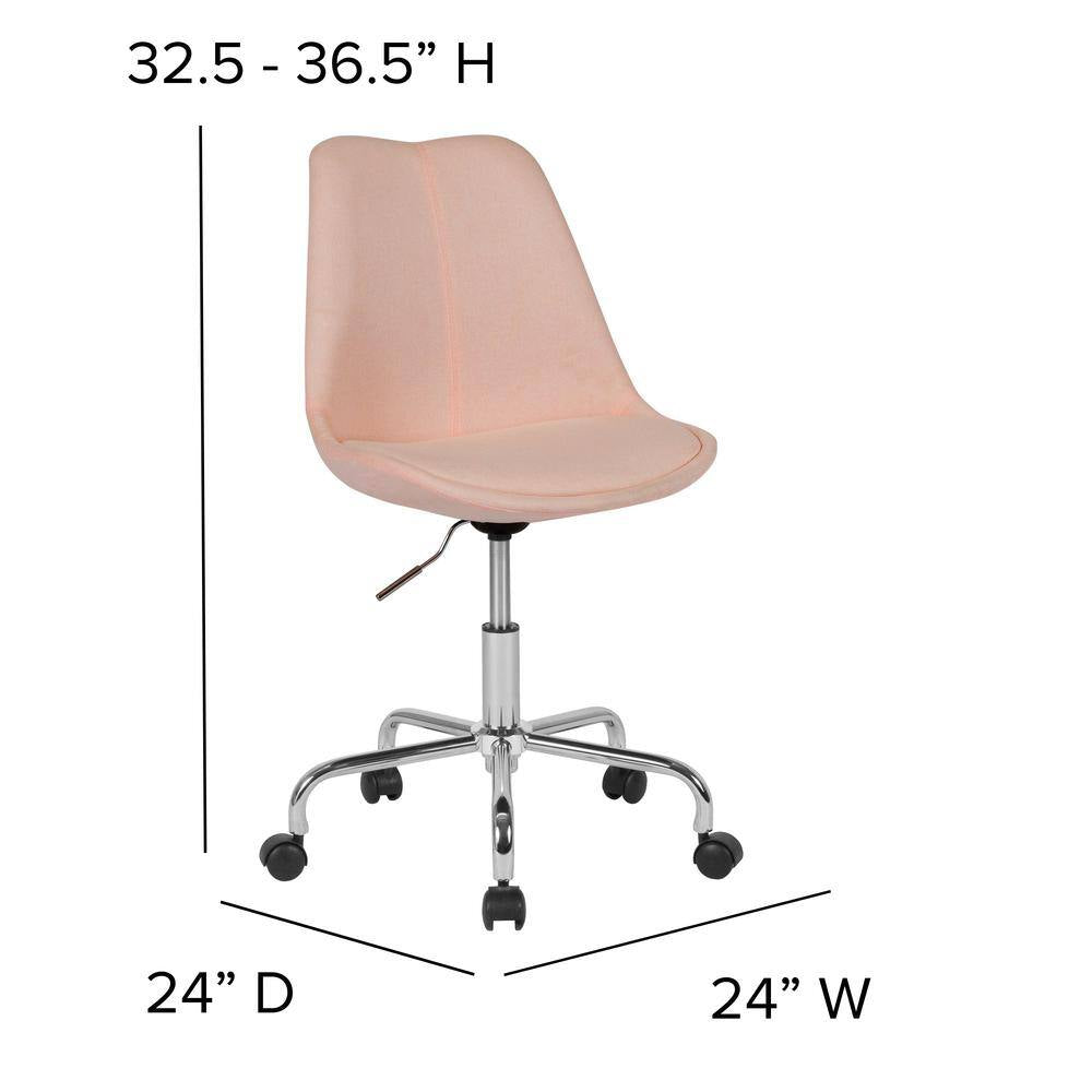 Pink Fabric Office/Desk Chair