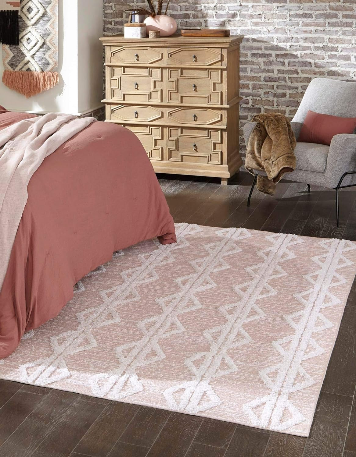 Sabrina Soto Casa Collection Rug – 2' X 3' Pink High Rug Perfect for Entryways, Kitchens, Breakfast Nooks, Accent Pieces