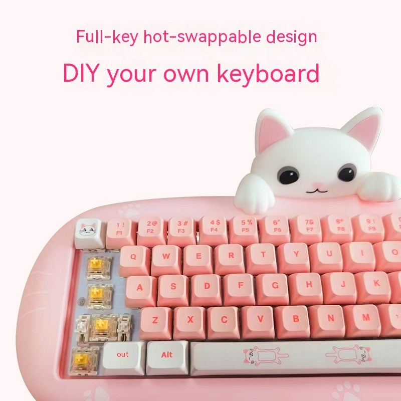 Kitty Pink Pixel Mini Keyboard